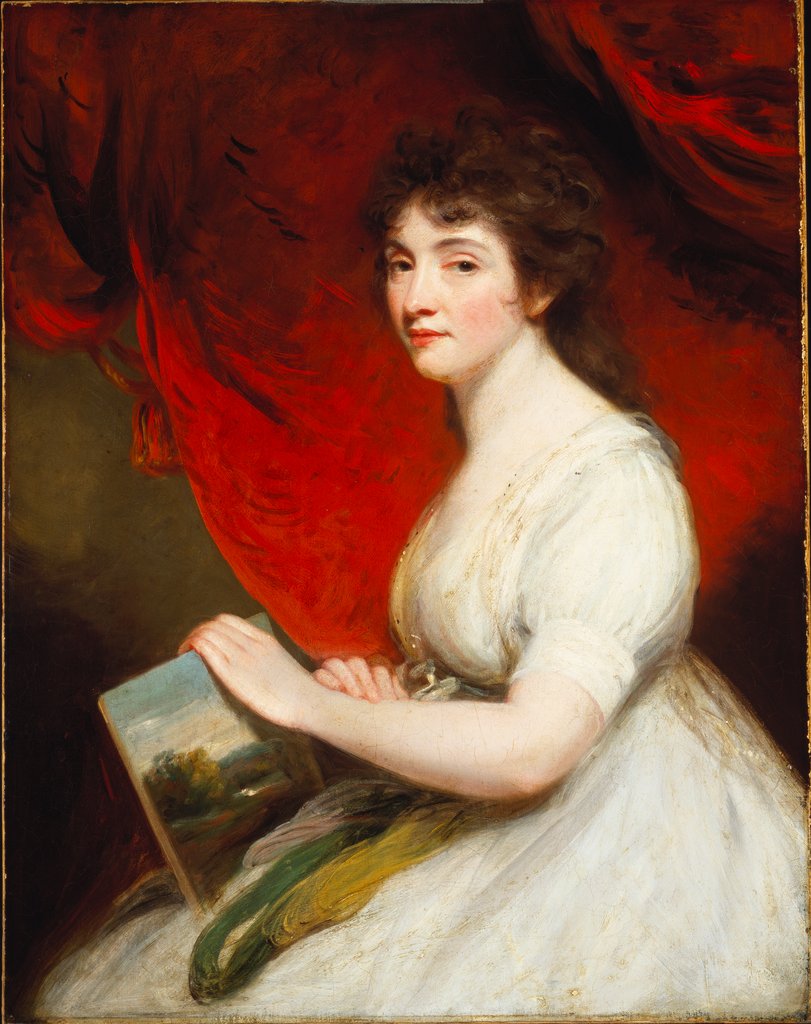 Detail of Miss Mary Linwood by John Hoppner