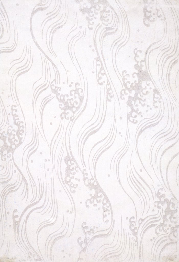Detail of Silver waves paper by Unknown