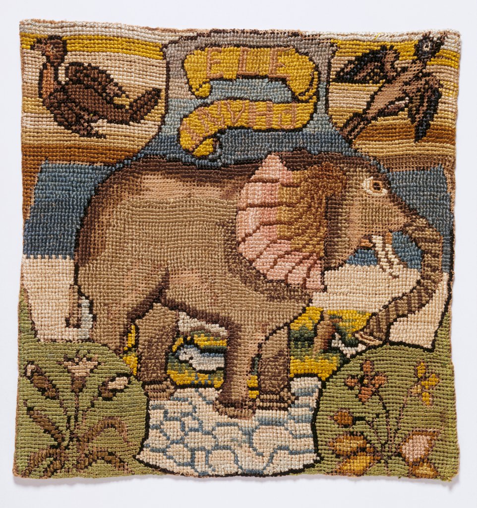 Detail of Elephant, from the Oxburgh Hanging by Mary Queen of Scots