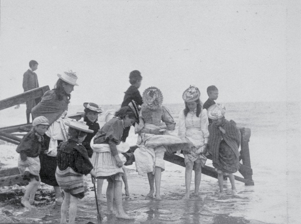 Detail of Girls Paddling at Yarmouth Beach by Paul Martin