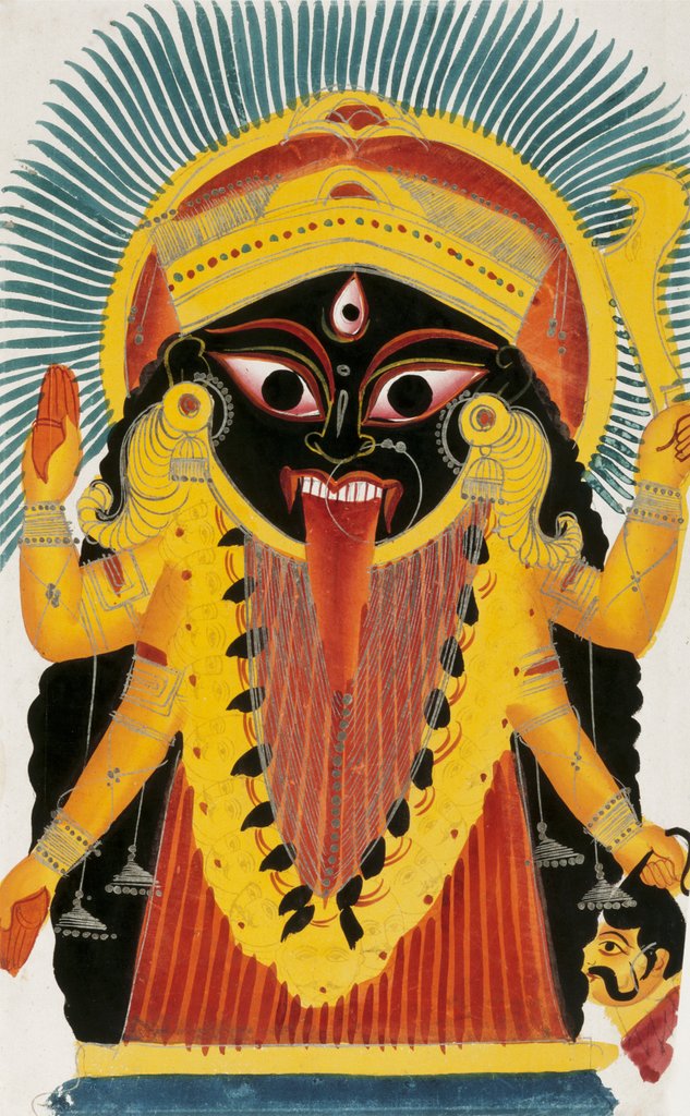 Detail of The Goddess Kali. Calcutta, India, 1845. by Unknown