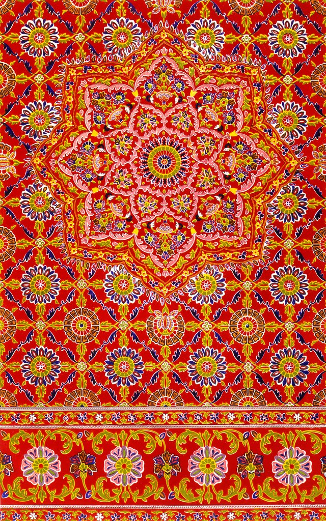 Detail of Indian embroidery, from Industrial Arts of The Nineteenth Century by Matthew Digby Wyatt