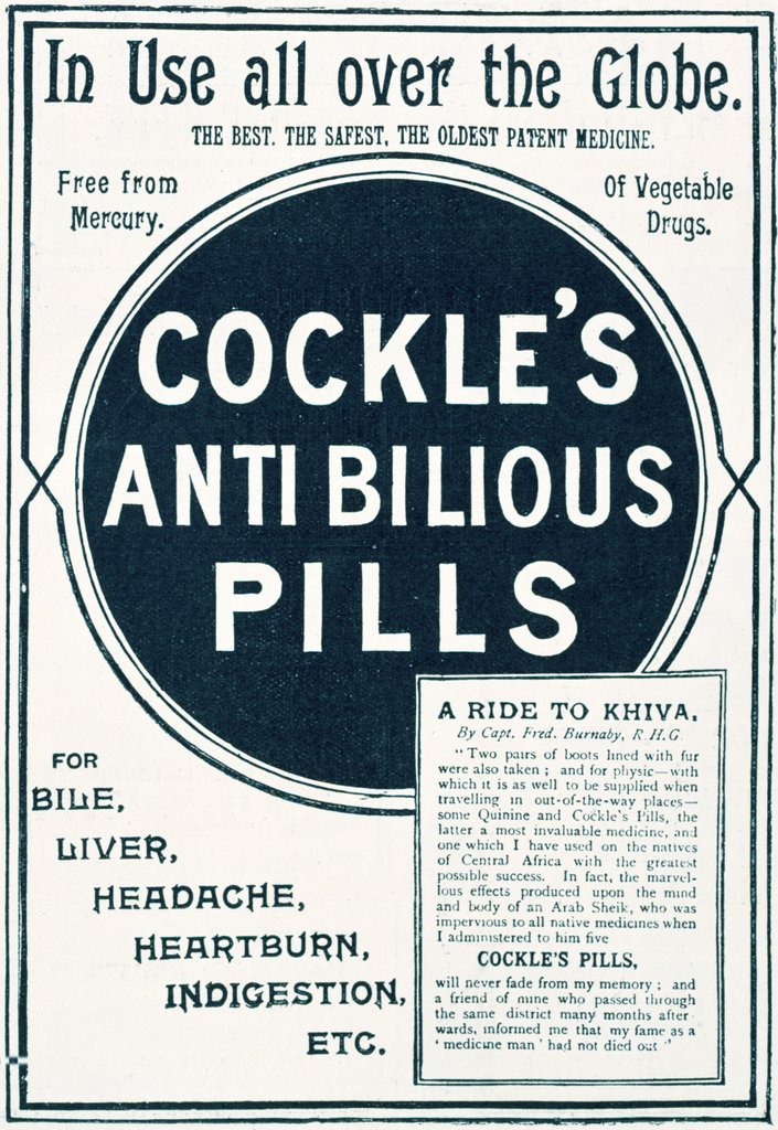 Detail of Advertisement for Cockle's Anti-Bilious Pills by Anonymous