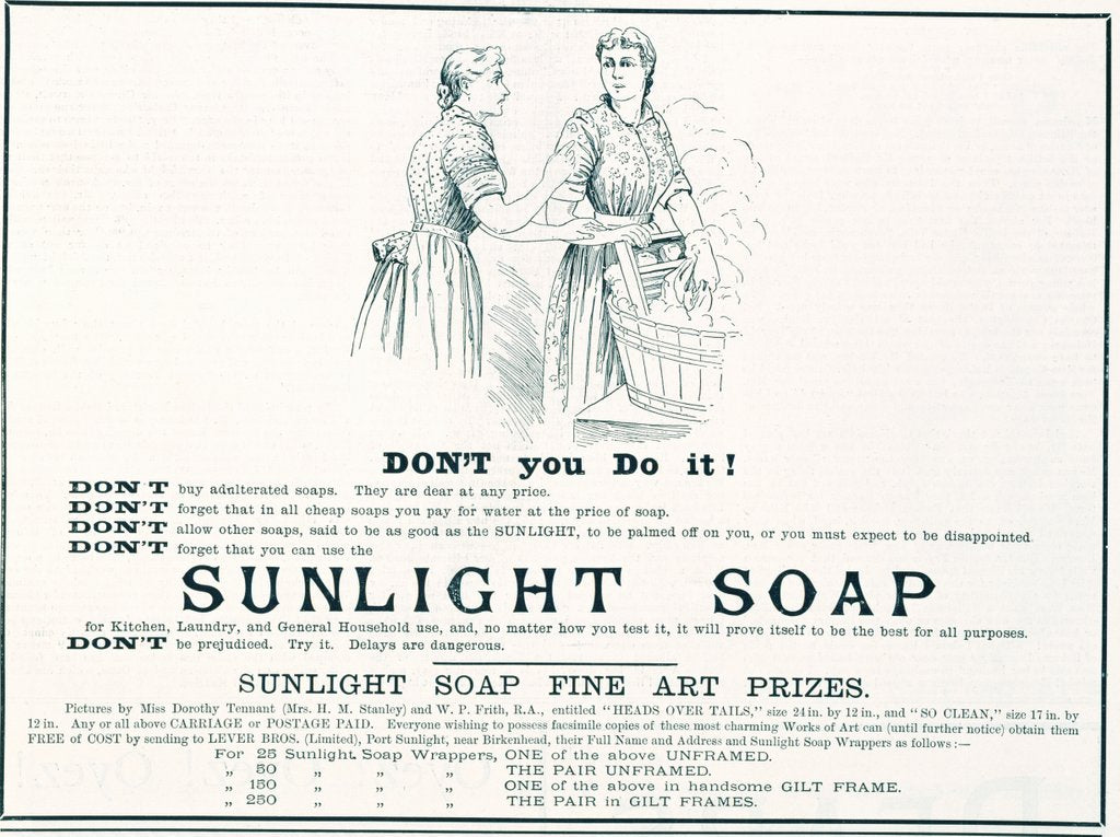 Detail of Advertisement for Sunlight Soap by Anonymous