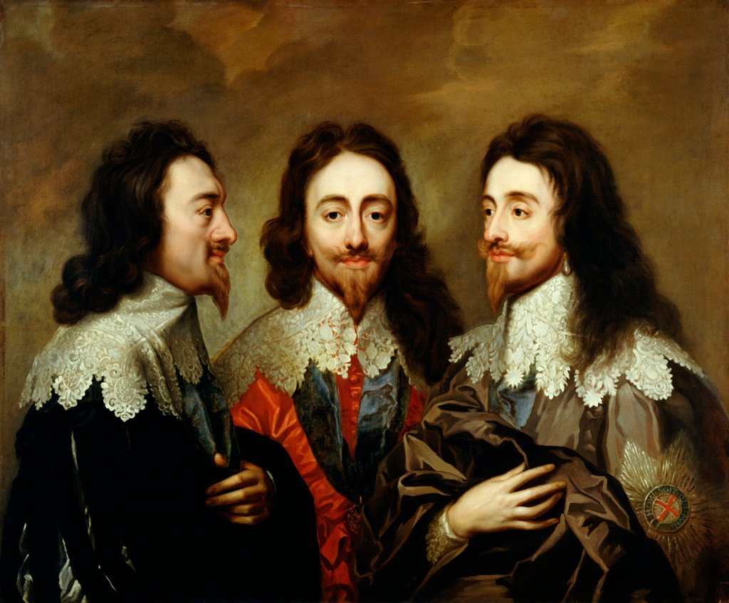 Detail of Charles I, after Sir Anthony van Dyck. England, mid-18th century by Anthony Van Dyck