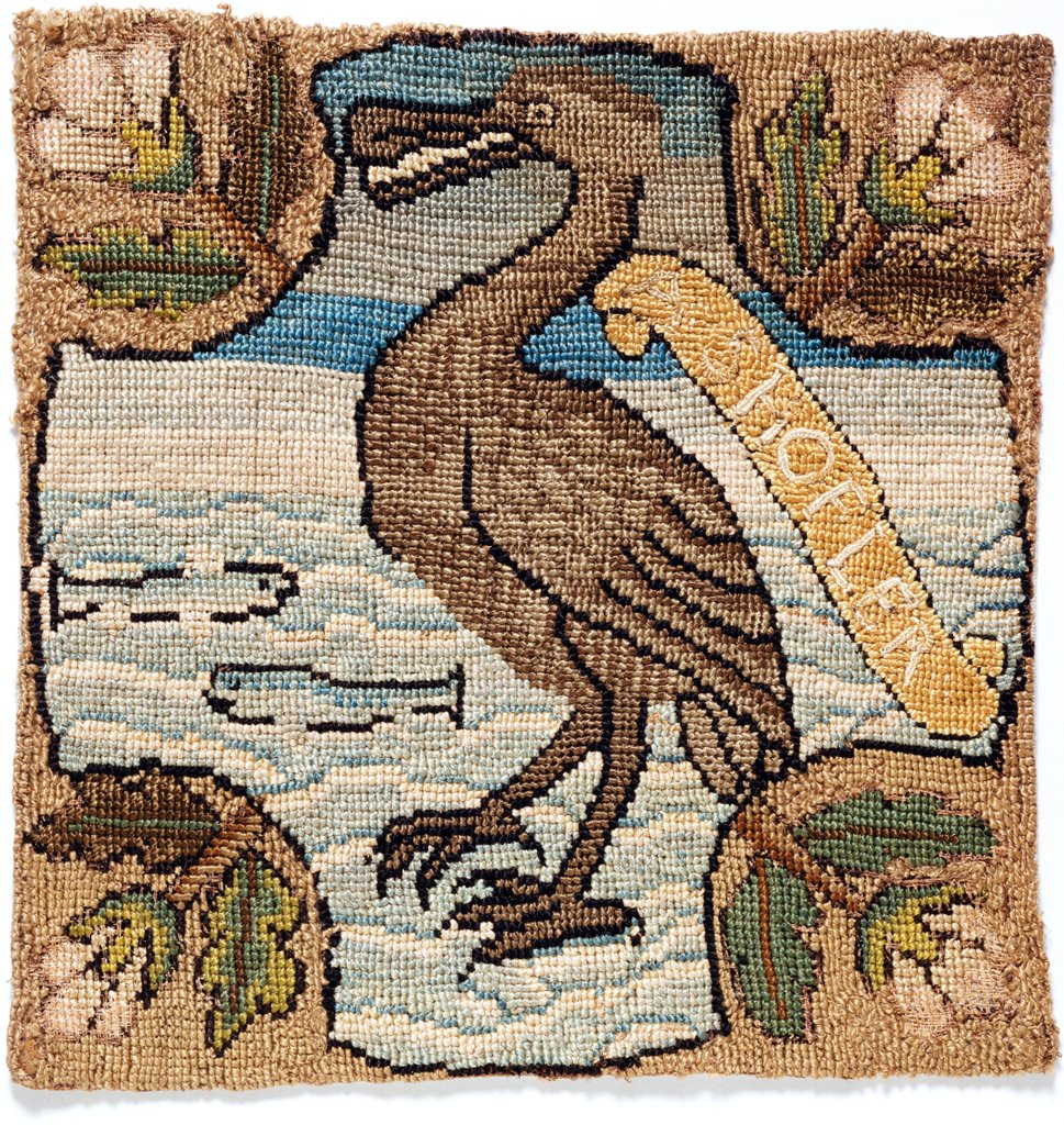 Detail of A Shoveler from the Oxburgh Hanging by Mary Queen of Scots