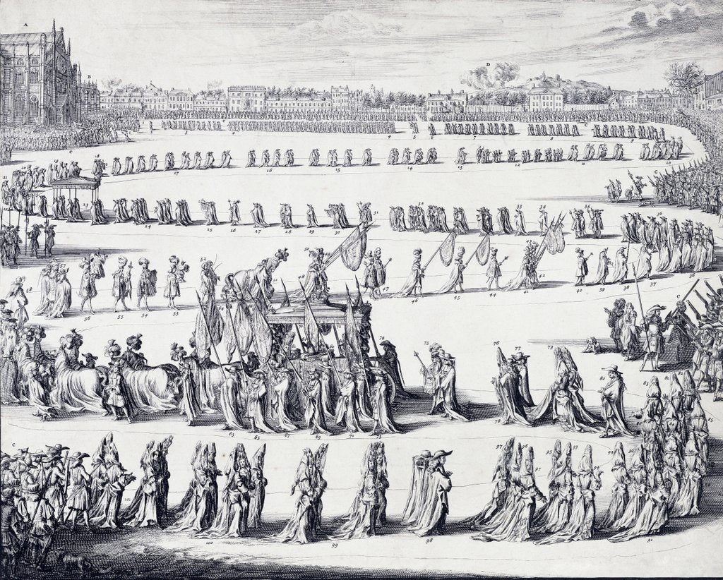 Detail of The Funeral Procession of Mary II by Lorenz Scherm