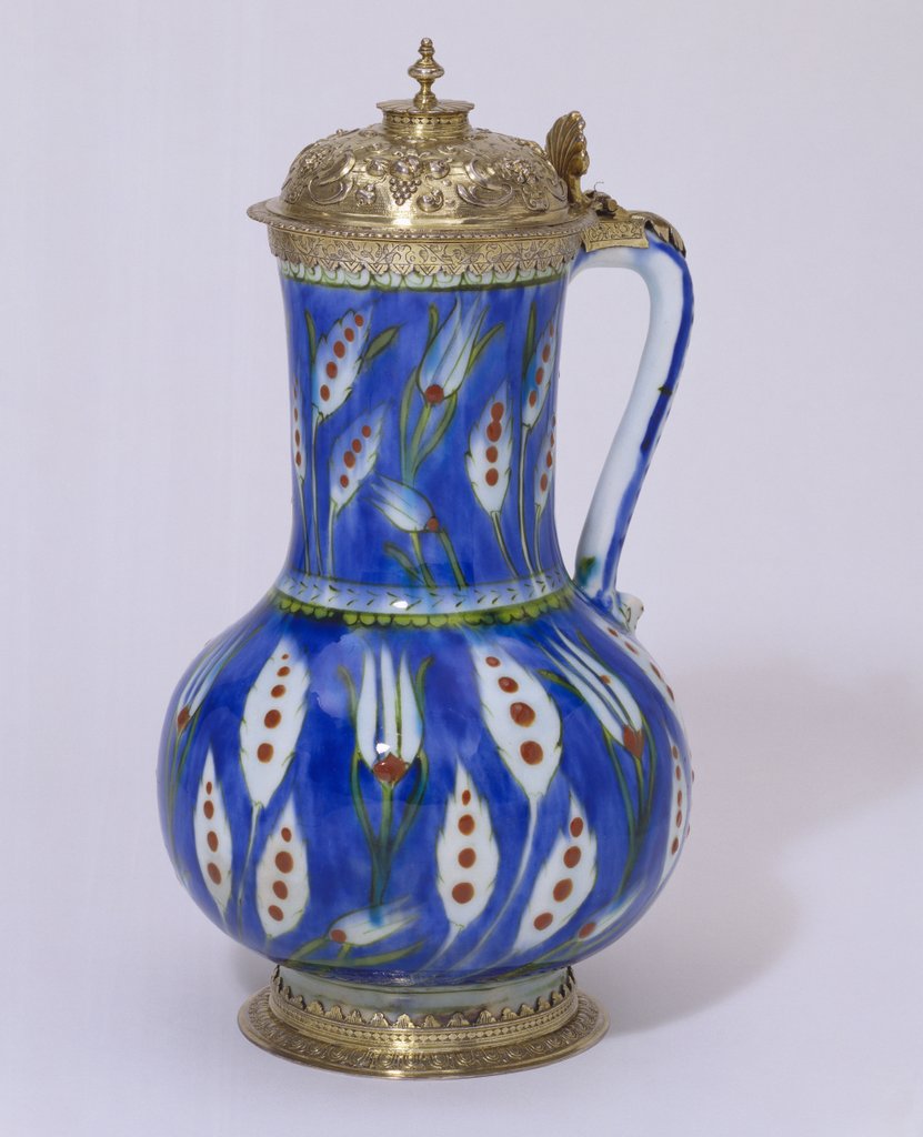 Detail of Mounted jug. Turkey and England, 16th century by Unknown