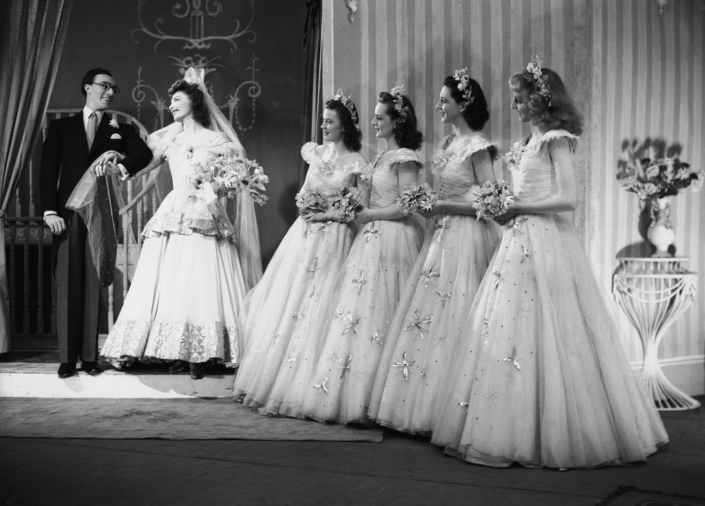 Detail of Bride, Groom & Bridesmaids by Houston Rogers