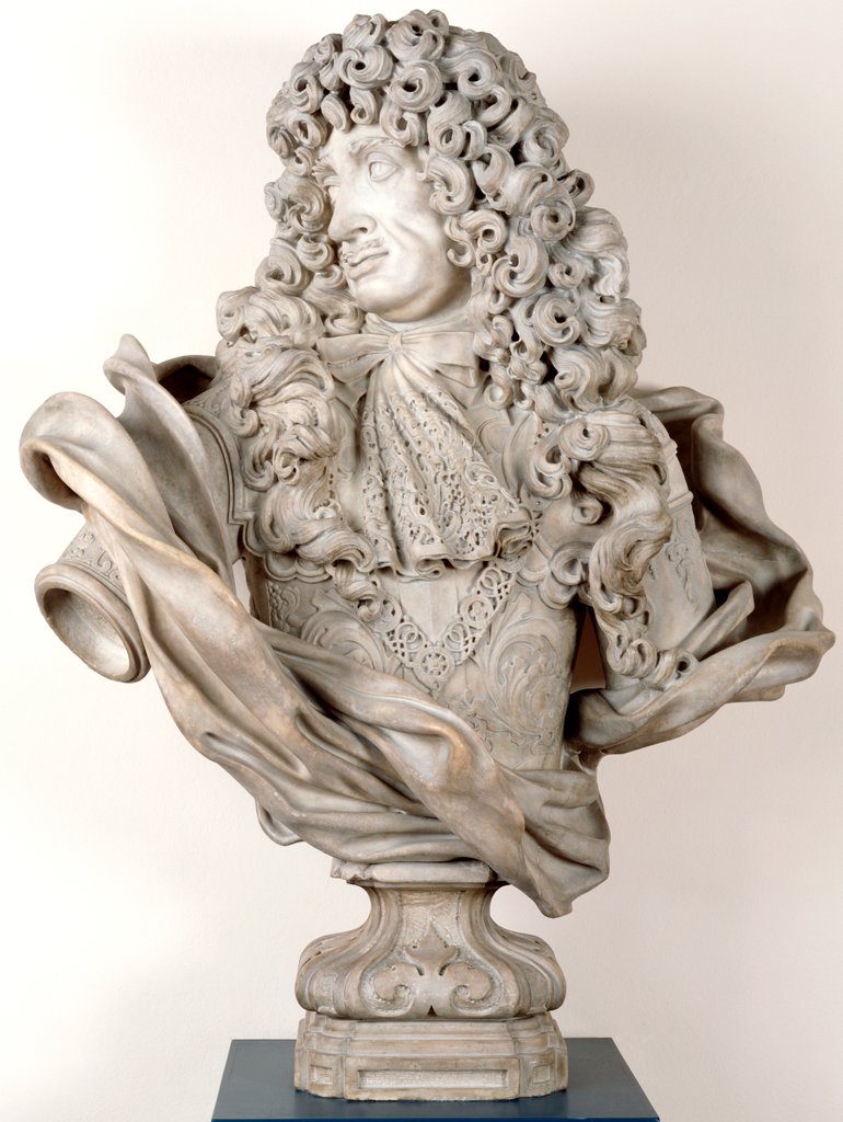 Detail of Bust of Charles II by Honoré Pelle
