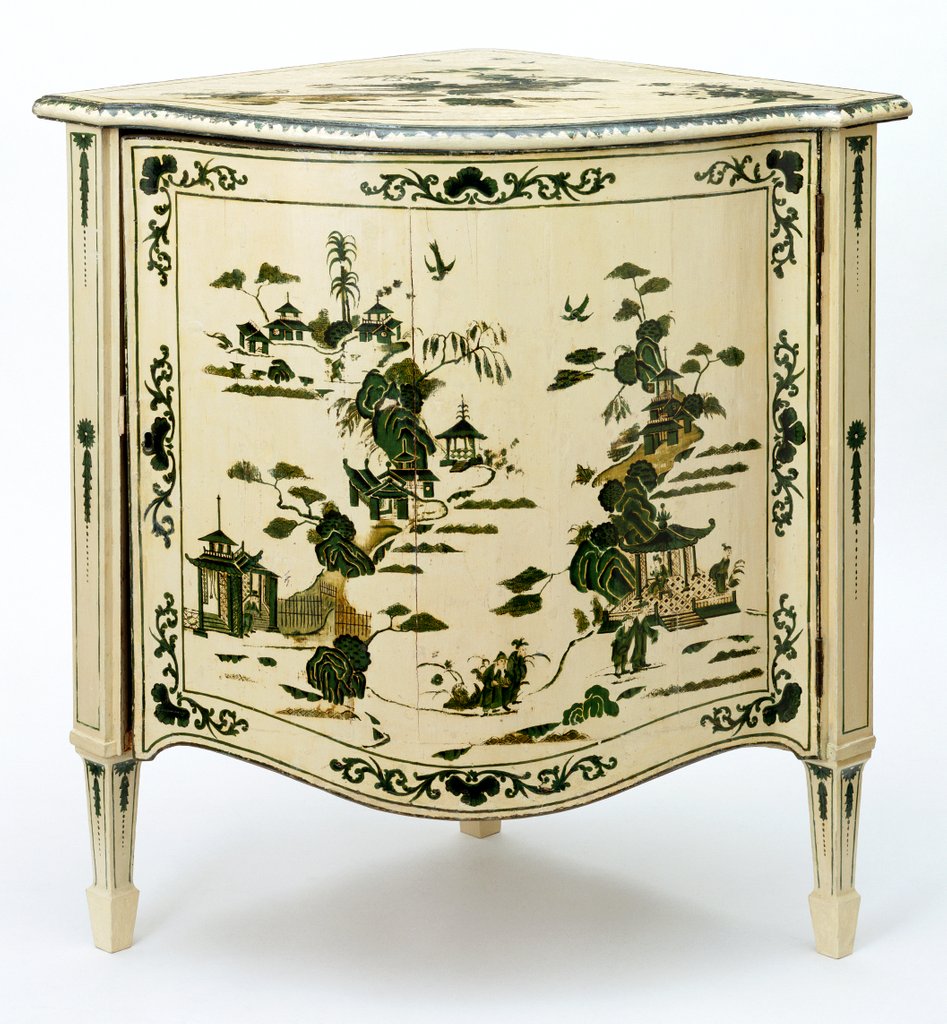 Detail of Corner cupboard by Thomas Chippendale(Sr)