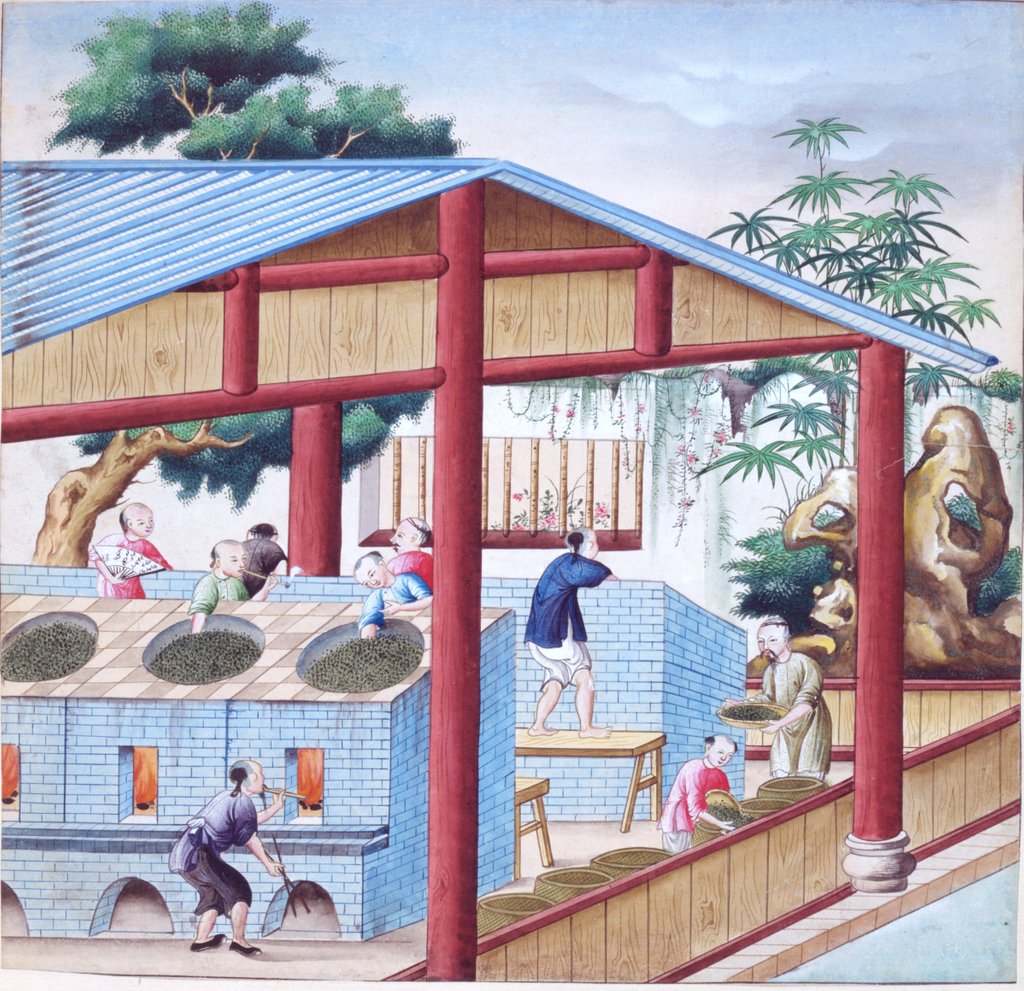 Detail of Firing tea by Unknown