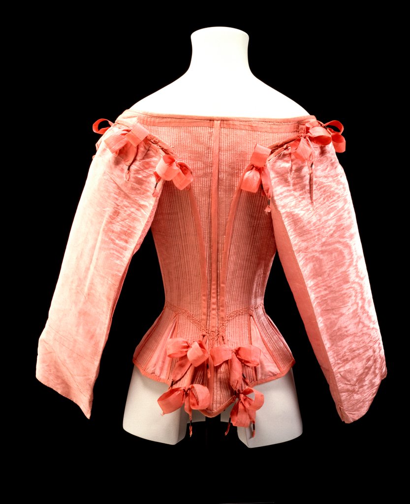 Detail of Stays and busk, back view. Probably Netherlands, 1660-1680 by Unknown