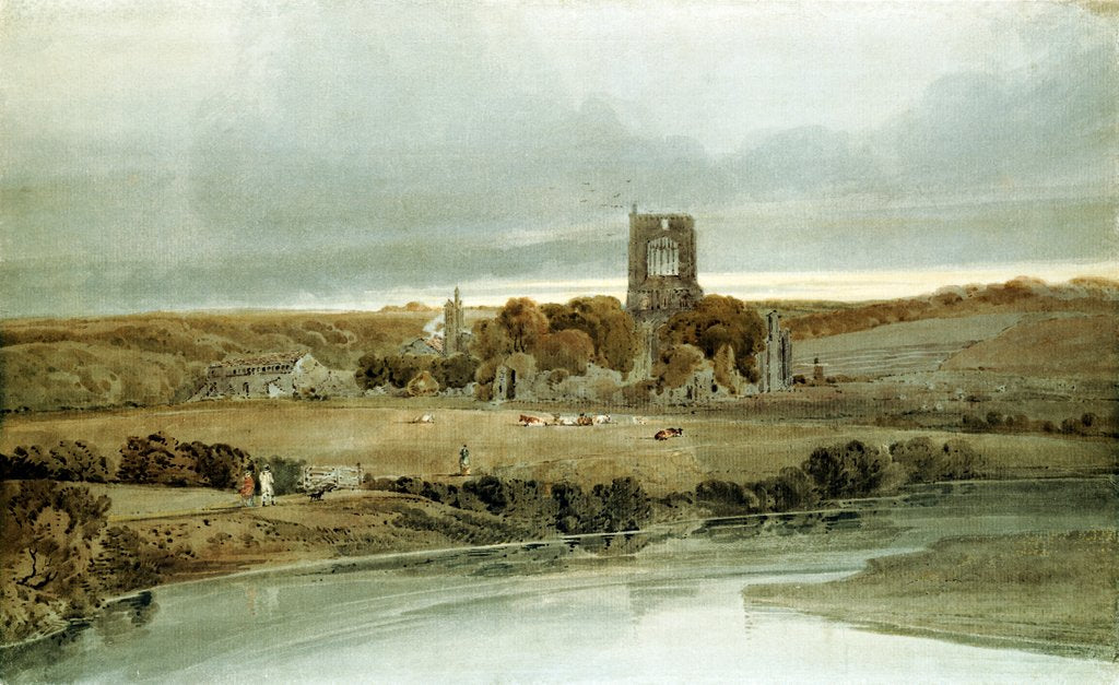Detail of Kirkstall Abbey by Thomas Girtin