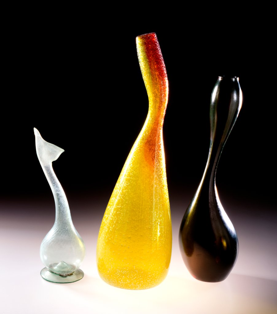 Detail of Perfume sprinkler and two vases by Unknown