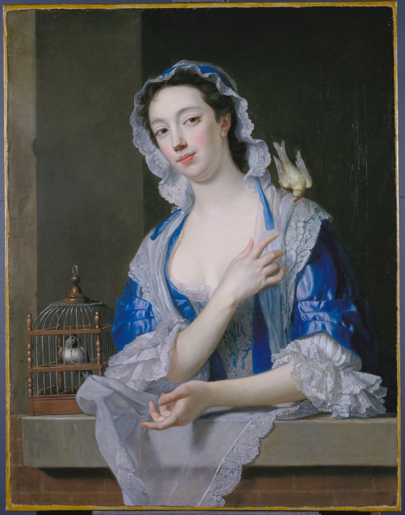 Detail of Margaret Woffington by Jean-Baptiste van Loo