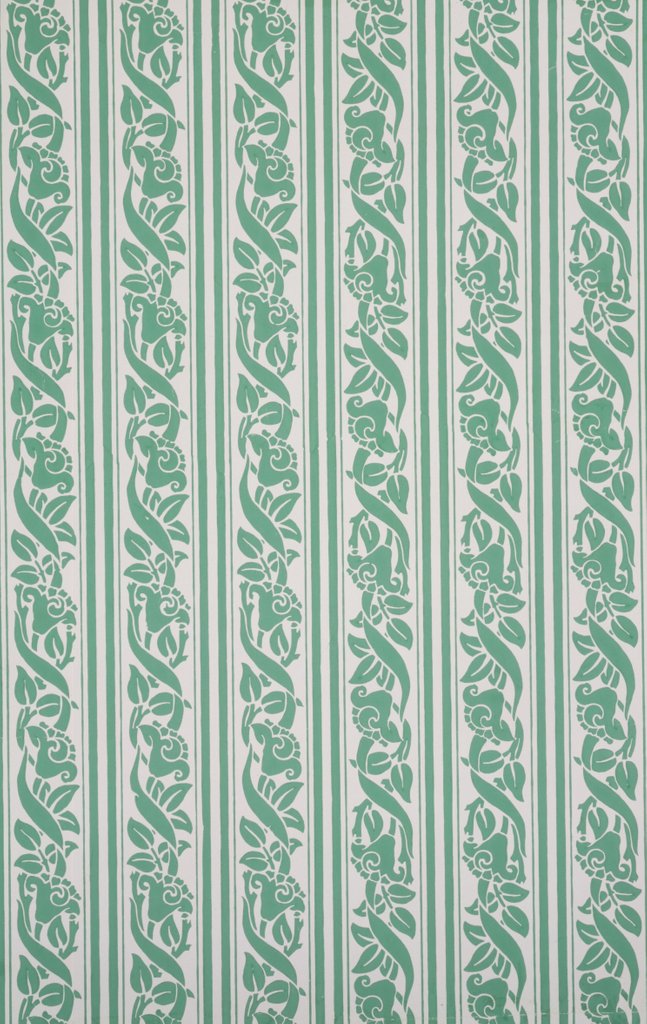 Detail of Lily Borders wallpaper by John Henry Dearle