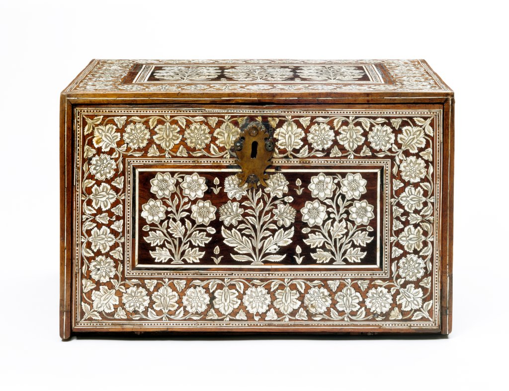 Detail of Fall front cabinet by Unknown