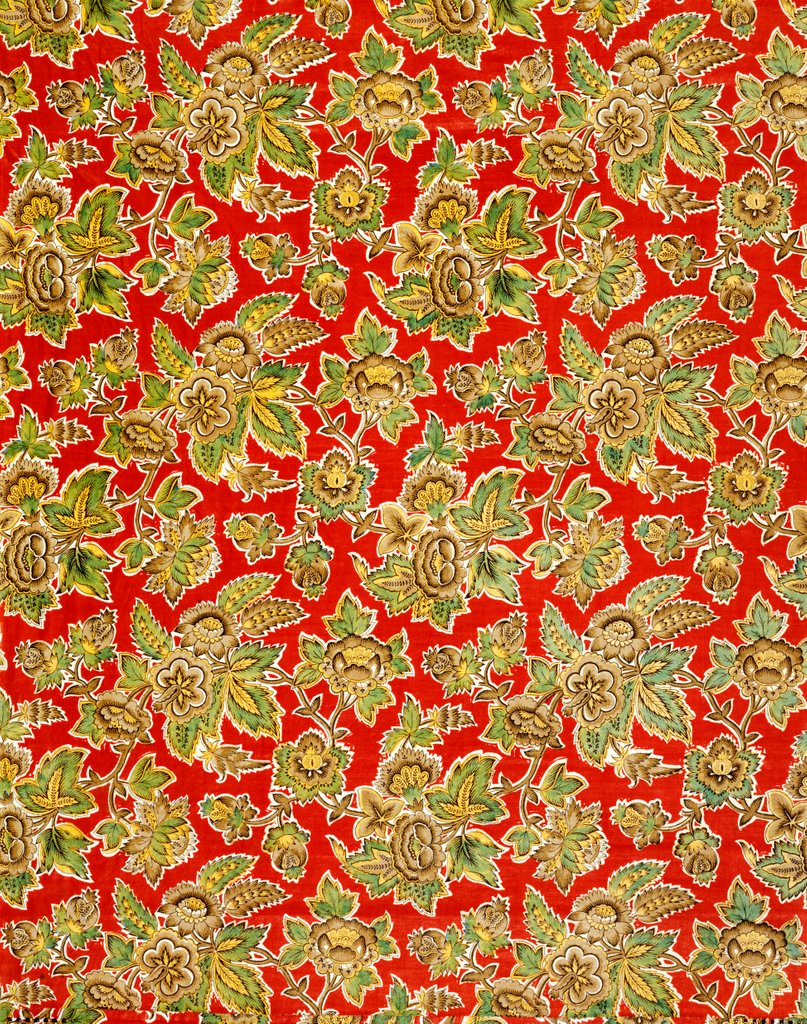 Detail of Floral pattern, furnishing fabric by Pincott