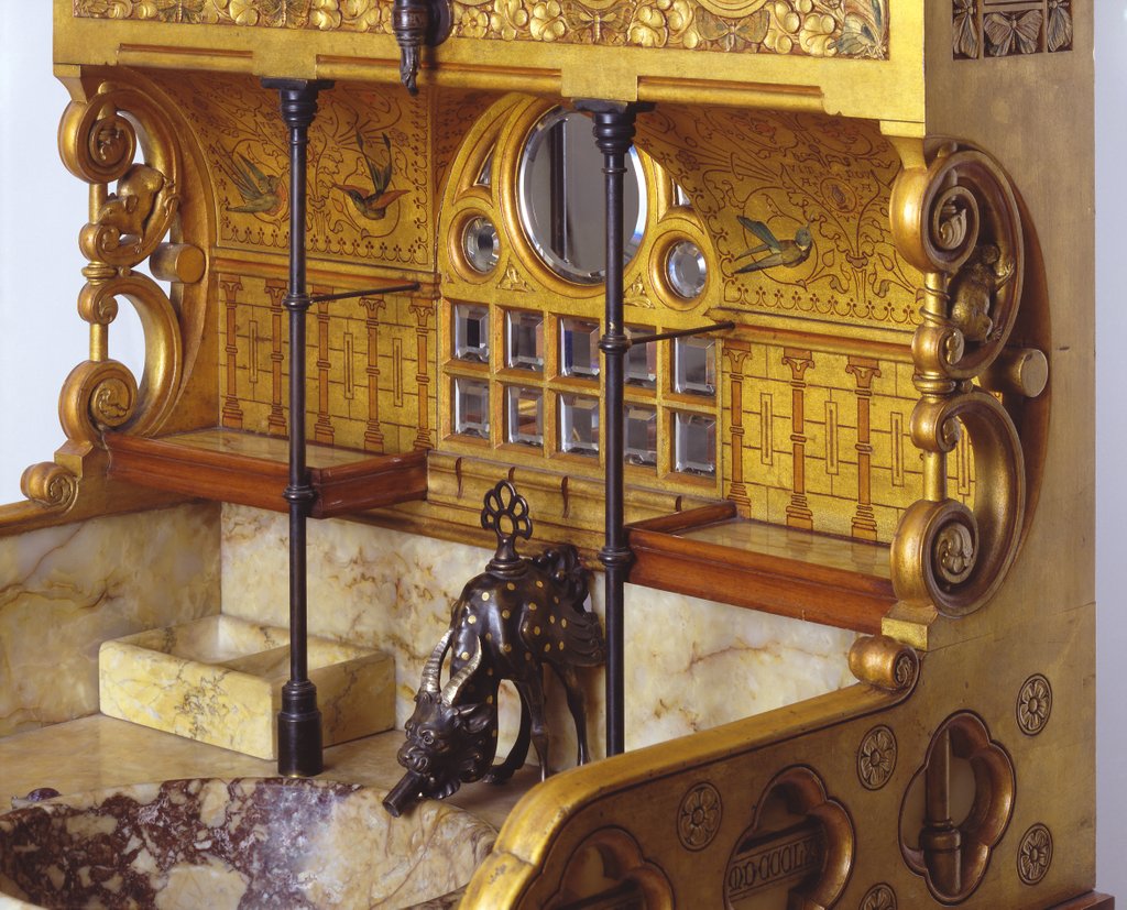 Detail of Vita Nova Washstand by William Burges