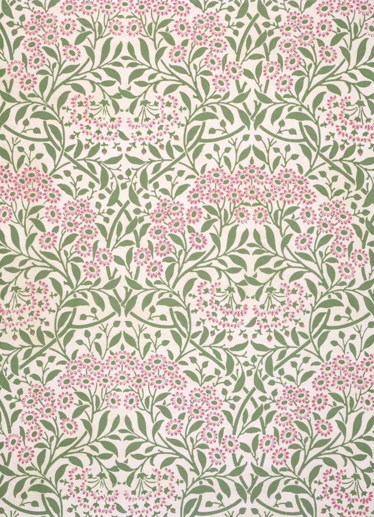 Detail of Michaelmas Daisy wallpaper by John Henry Dearle