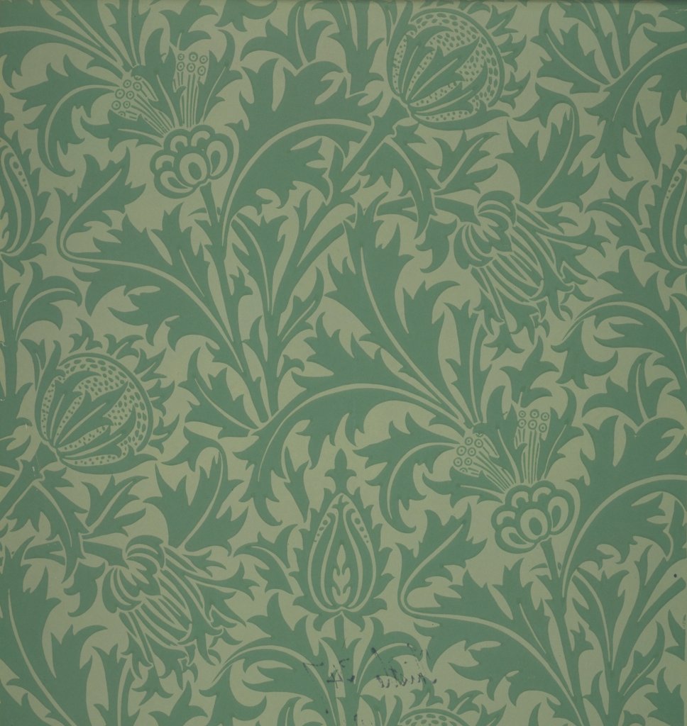 Detail of Thistle wallpaper by John Henry Dearle