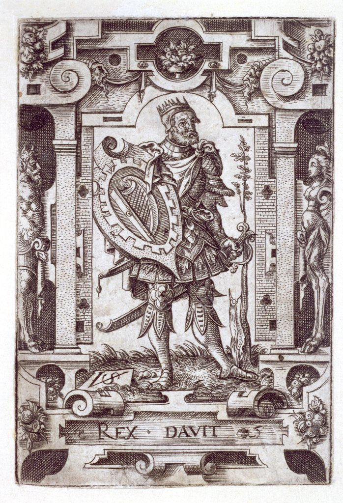 Detail of King David by Virgil Solis