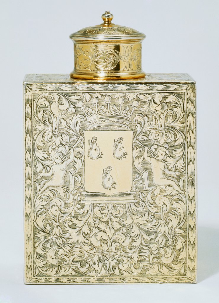 Detail of Tea caddy by Isaac Liger