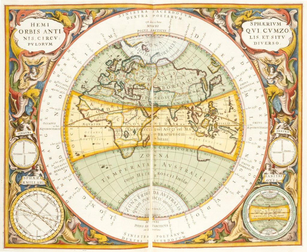 Detail of Map of The World by Andreµ  Cellarius