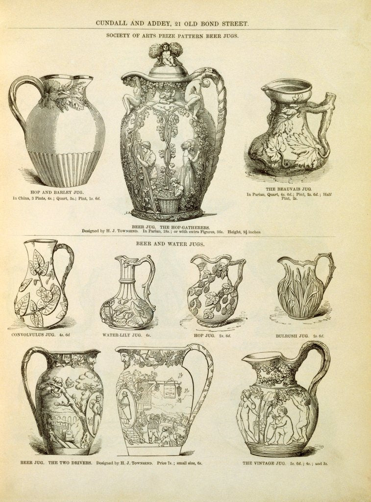Detail of A selection of water jugs by Anonymous