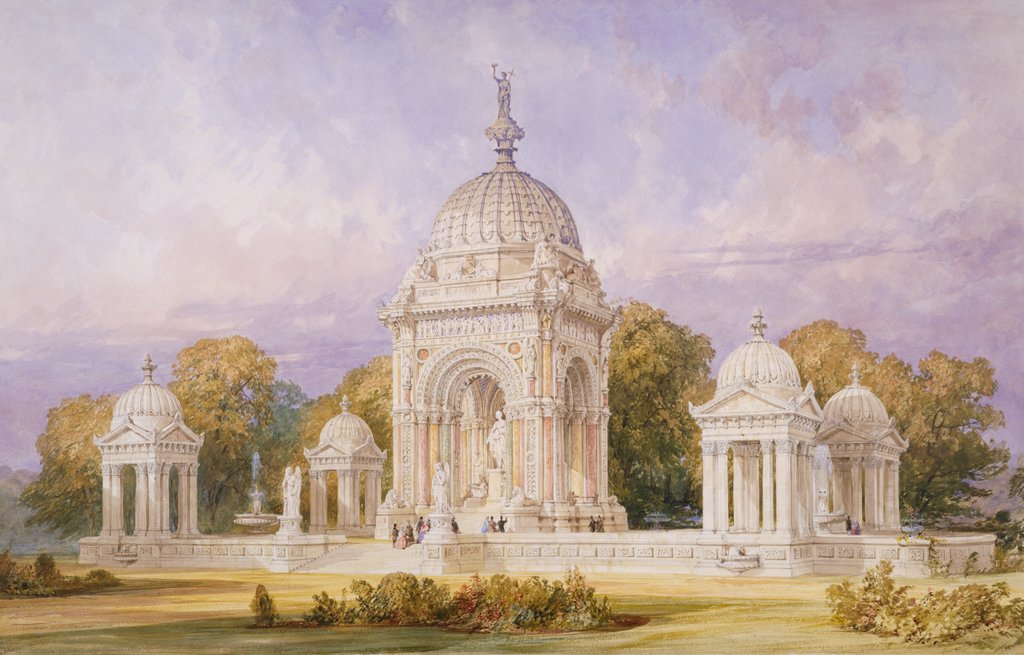 Detail of Design for The Prince Albert Memorial in Hyde Park by James Ferguson
