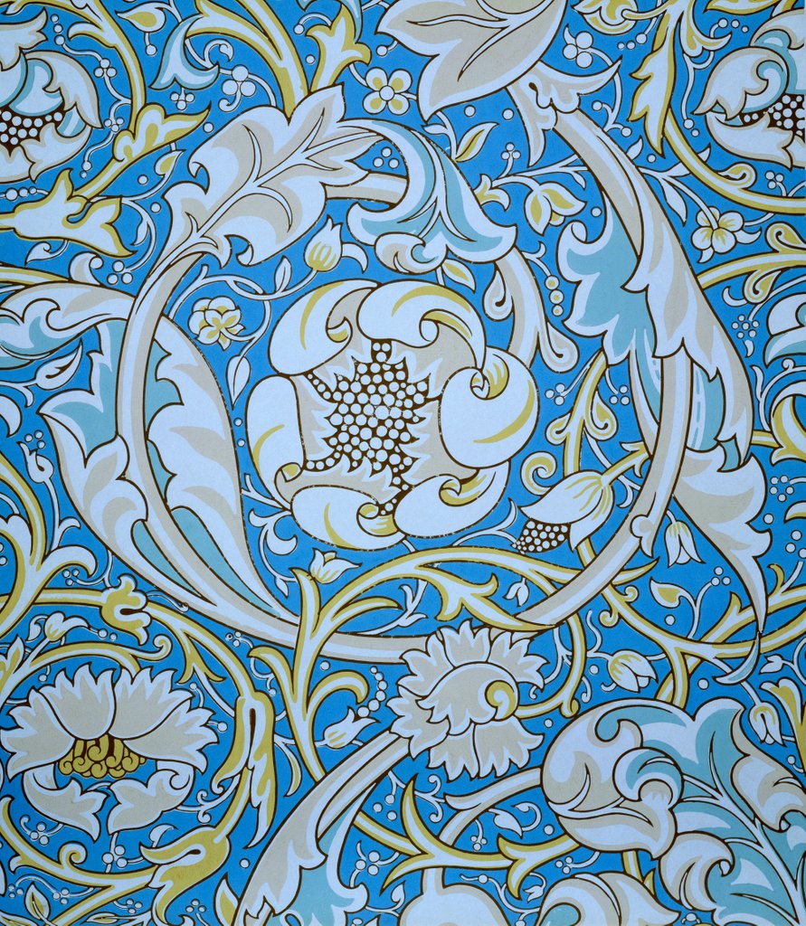 Detail of Lechlade wallpaper by William Morris