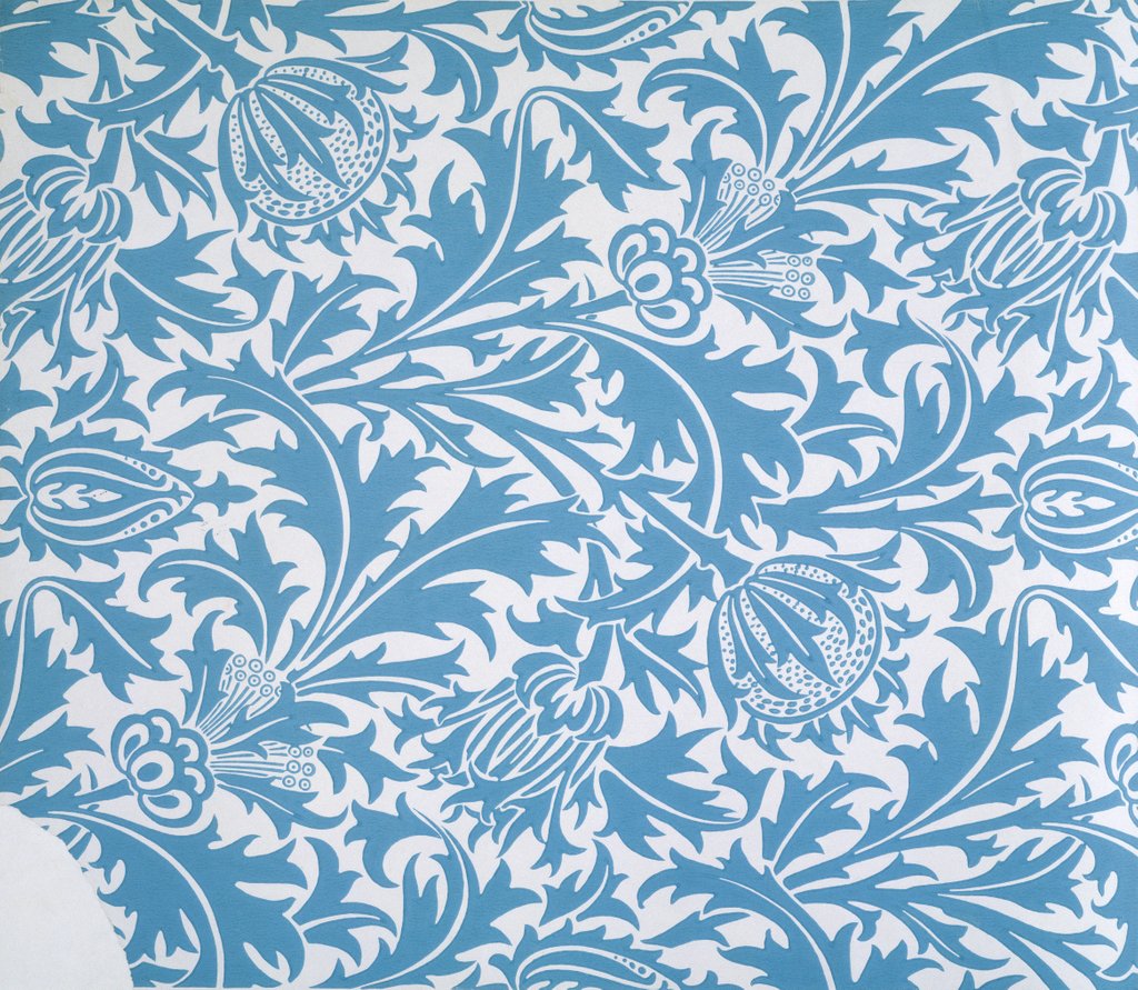Detail of Thistle wallpaper by John Henry Dearle