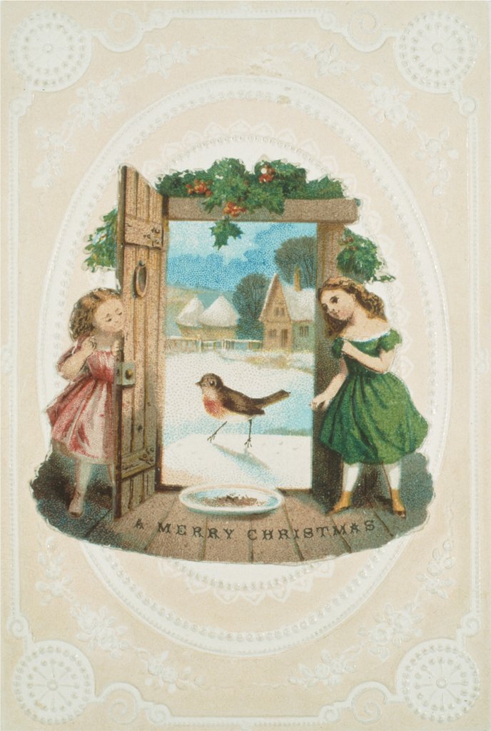 Detail of Victorian Christmas Card. England, 19th century by Anonymous