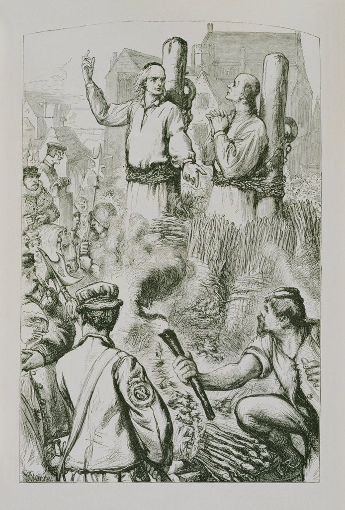 Detail of The Burning of Latimer and Ridley at Oxford by Anonymous