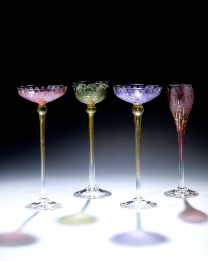 Detail of Stemmed Drinking Glasses by Ludwig Sutterlin