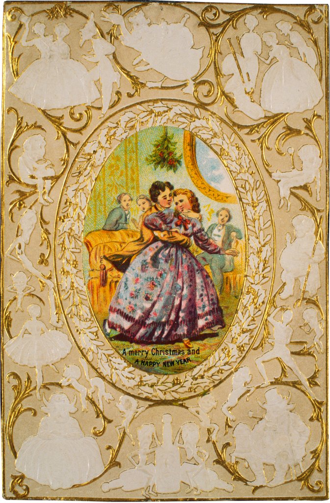 Detail of Victorian Christmas Card. England, 19th century by Anonymous