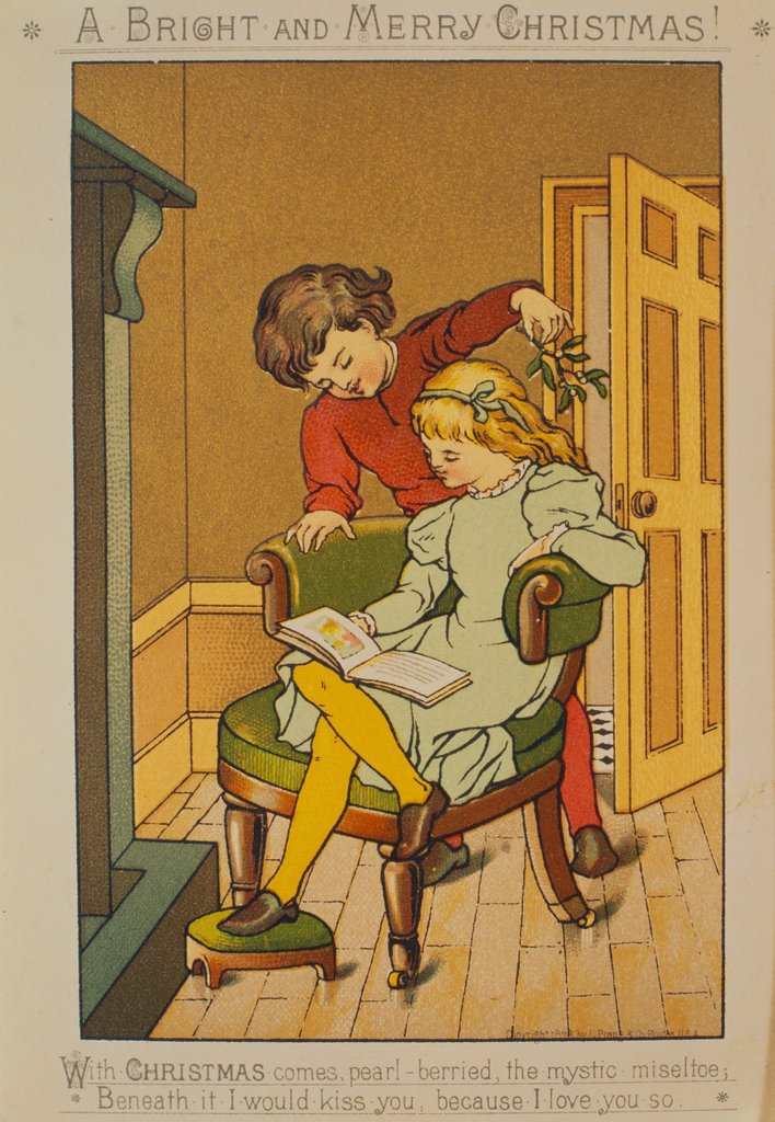 Detail of Victorian Christmas Card. England, 19th century by Anonymous