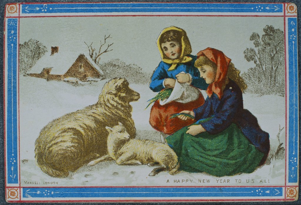 Detail of Victorian Christmas Card. England, 19th century by Anonymous