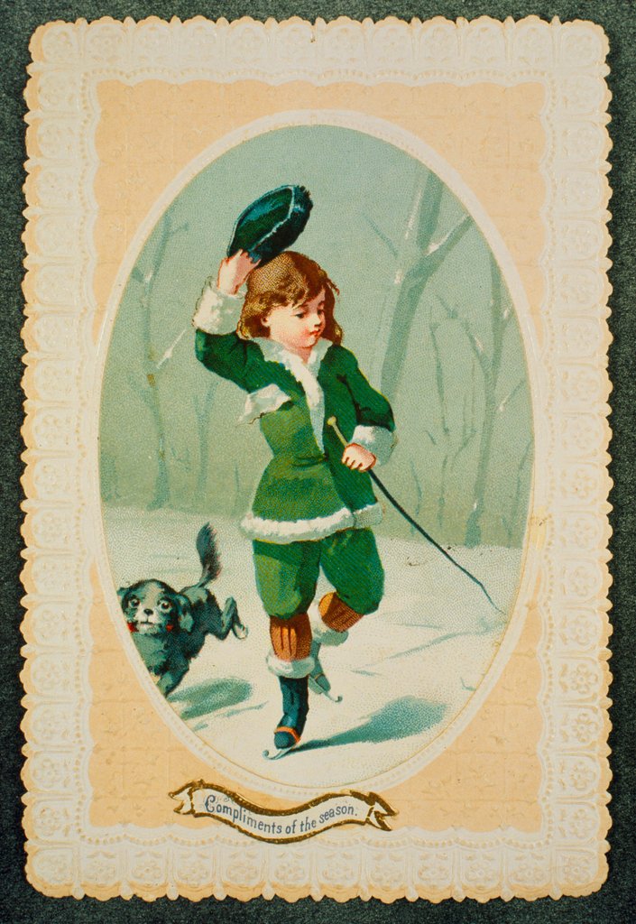 Detail of Victorian Christmas Card. England, 19th century by Anonymous