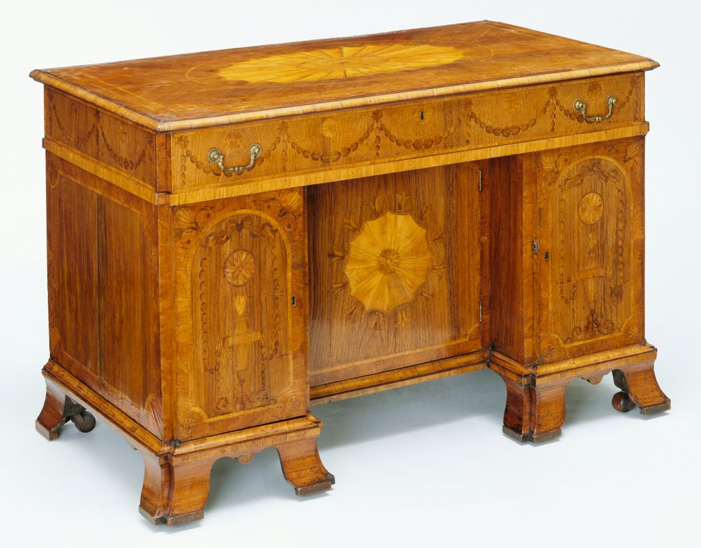 Detail of Bureau dressing table by Thomas Chippendale
