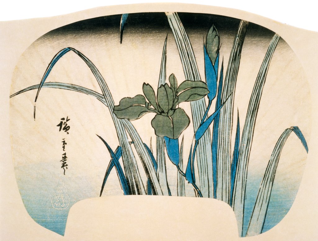 Detail of Irises by Utagawa Hiroshige
