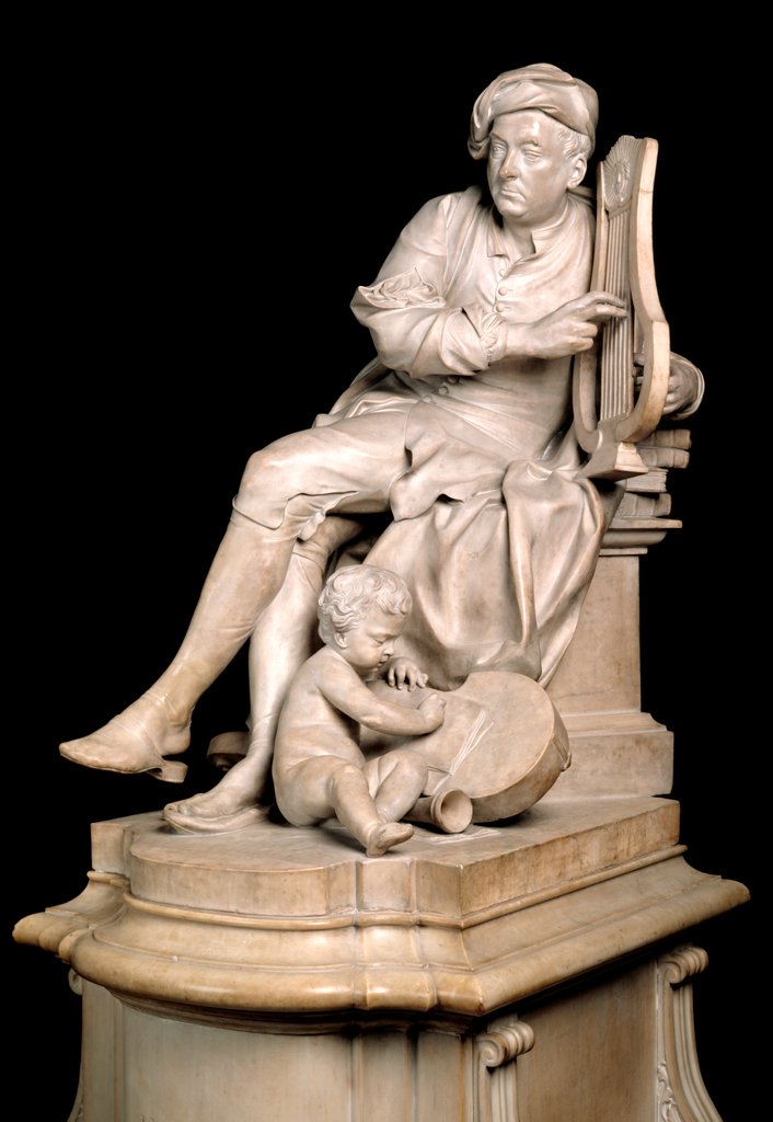 Detail of Handel by Louis-François Roubiliac