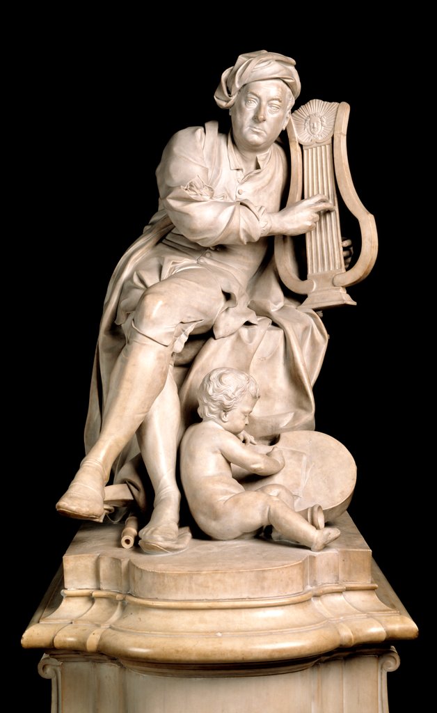 Detail of Handel by Louis-François Roubiliac