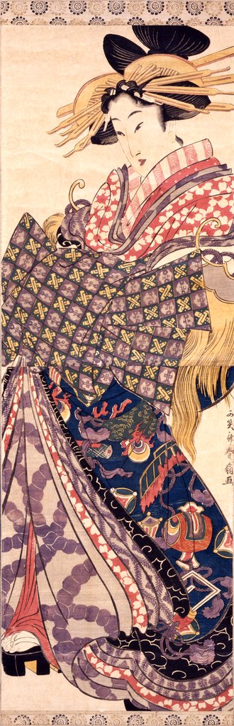Detail of Picture of a Woman by Katsukawa Shunsen