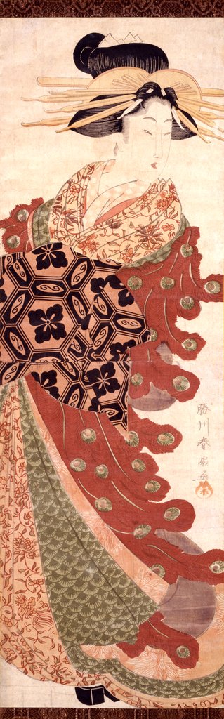 Detail of Picture of a Woman by Katsukawa Shunsen
