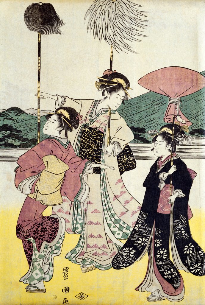 Detail of Daimijo's Travelling Procession by Utagawa Toyokuni
