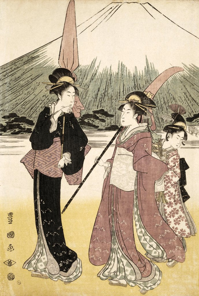 Detail of Daimijo's Travelling Procession by Utagawa Toyokuni