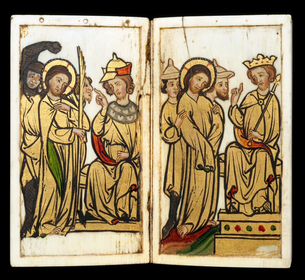 Detail of Christ before Pontius Pilate. Germany, mid-14th century by Anonymous