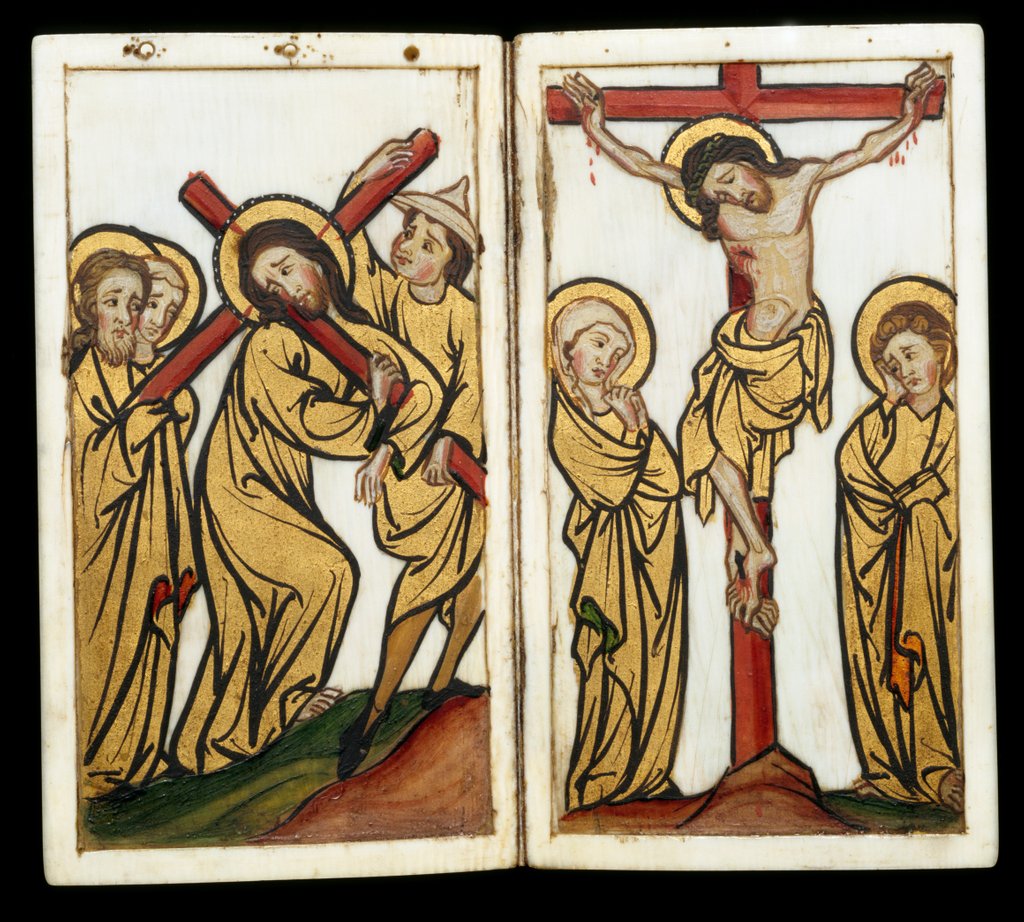 Detail of Christ carrying the Cross and The Crucifixtion. Germany, mid-14th century by Anonymous